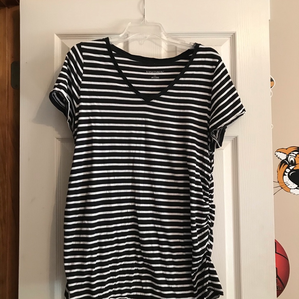 black white maternity top